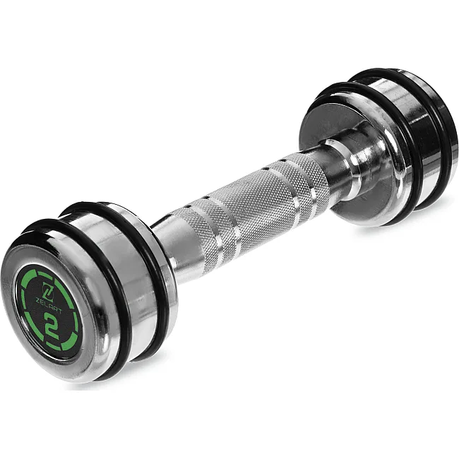 Гантель цельная стальная хромированная ZELART
 FI-2622-2 1шт 2кг хром