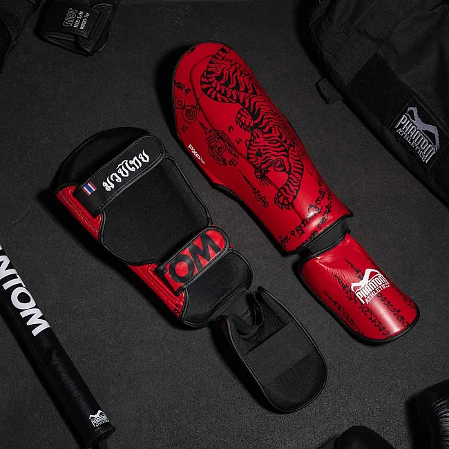 Захист гомілки та стопи Phantom Muay Thai Red