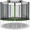 Батут Zipro Jump Pro с наружной сеткой 10 футов 312 см черно-зеленый