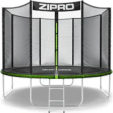 Батут Zipro Jump Pro с наружной сеткой 10 футов 312 см черно-зеленый