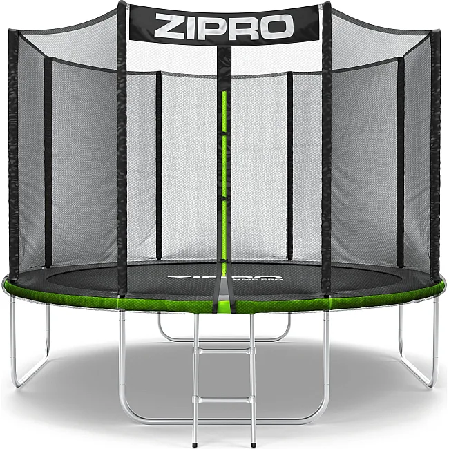 Батут Zipro Jump Pro с наружной сеткой 10 футов 312 см черно-зеленый