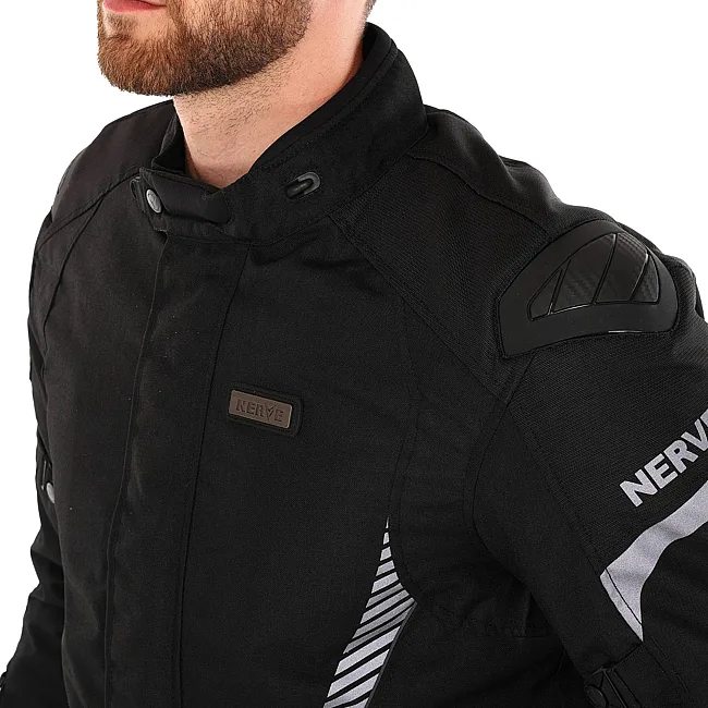 Мотокуртка NERVE MS-1189 (Черный-серый)