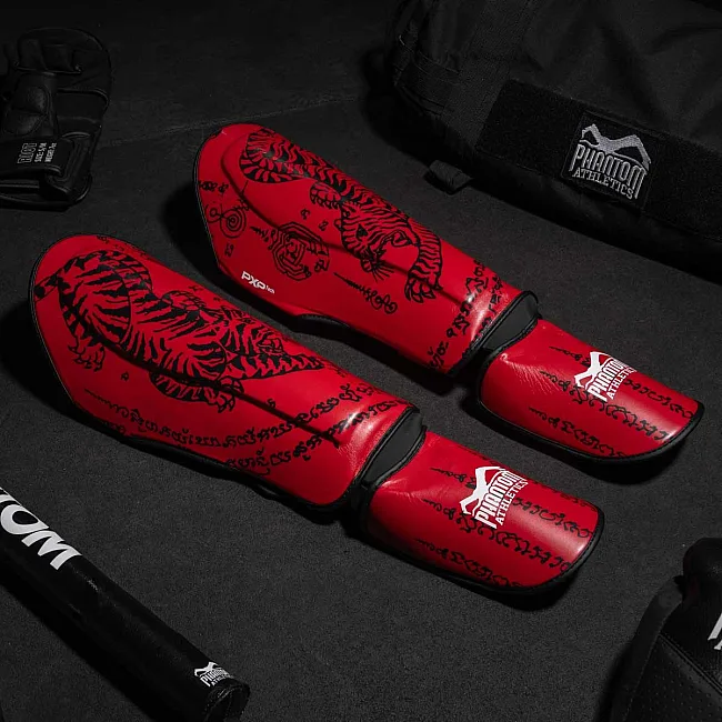 Захист гомілки та стопи Phantom Muay Thai Red