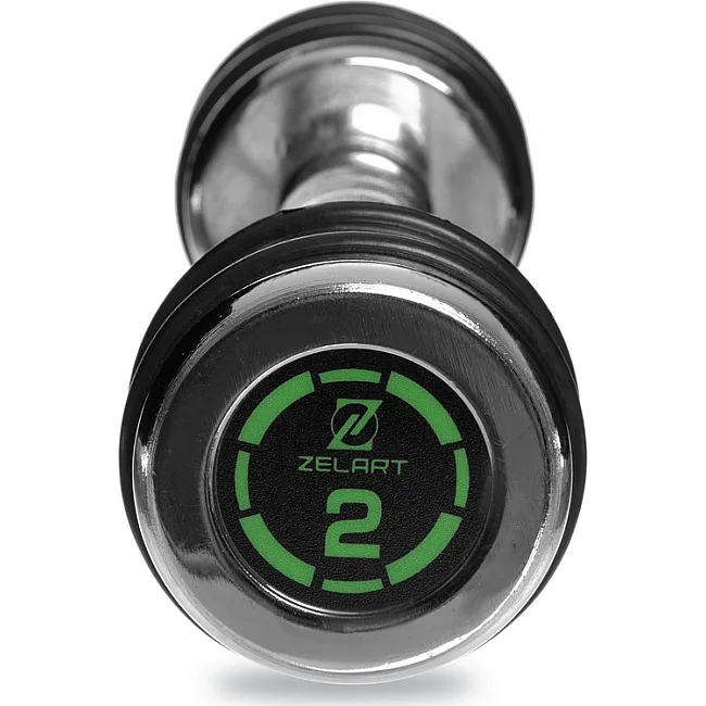 Гантель цельная стальная хромированная ZELART
 FI-2622-2 1шт 2кг хром