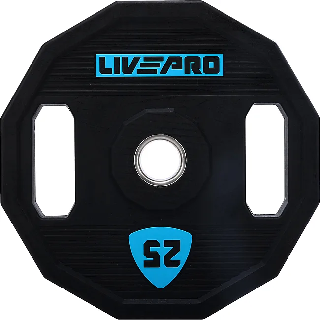 Блины диски полиуретановые 2 Handle металлическая втулка LiveUp LP8023-25 ø51мм 25кг