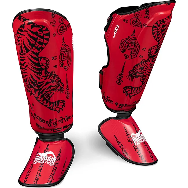 Захист гомілки та стопи Phantom Muay Thai Red