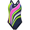 Купальник закритий для жінок Arena WATER FLUIDS SWIMSUIT SWIM PRO темно-синій, рожевий, салатовий
