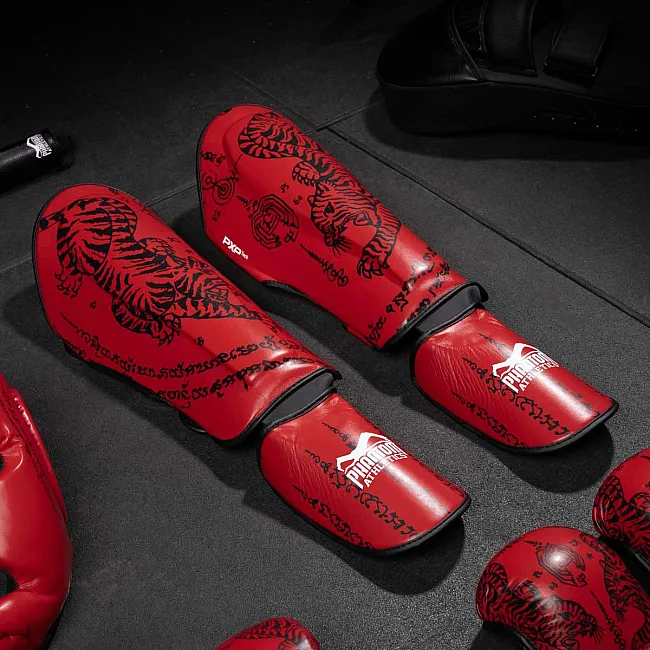 Захист гомілки та стопи Phantom Muay Thai Red