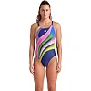 Купальник закритий для жінок Arena WATER FLUIDS SWIMSUIT SWIM PRO темно-синій, рожевий, салатовий