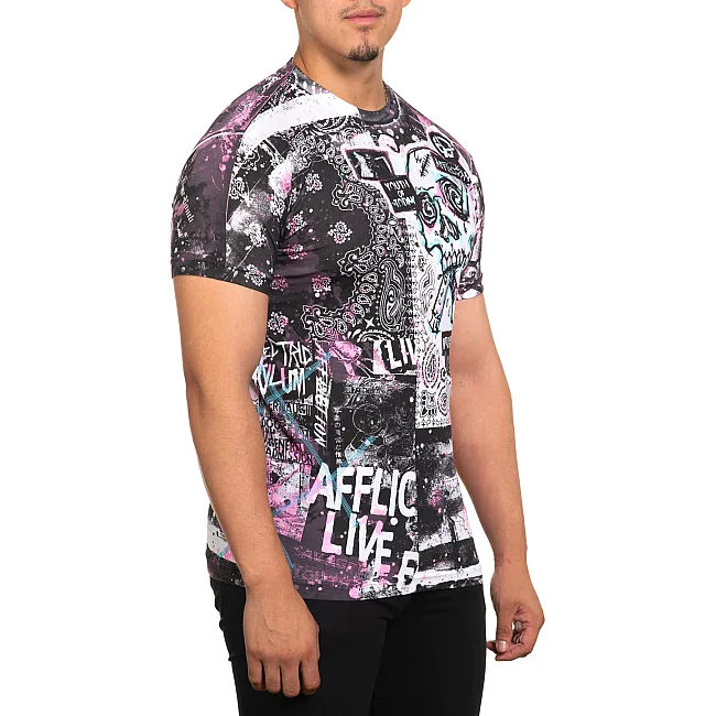 Футболка чоловіча AFFLICTION Gutterpop A25826 White Multi