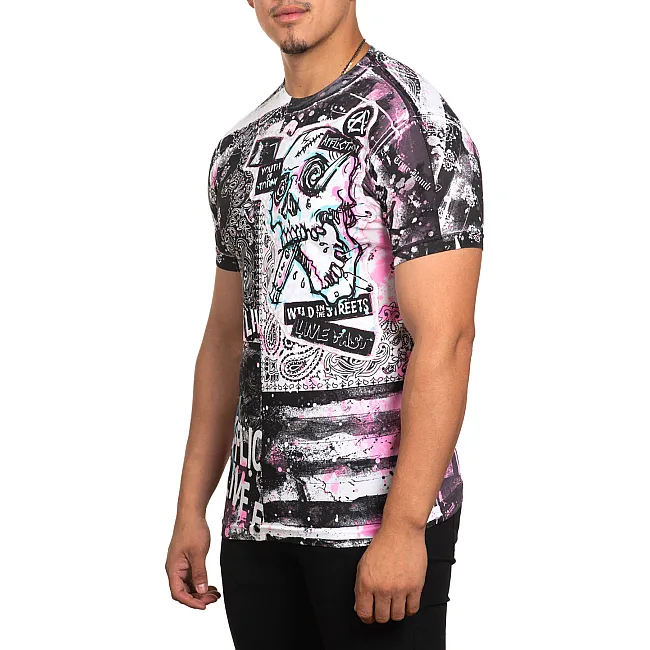 Футболка чоловіча AFFLICTION Gutterpop A25826 White Multi