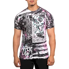 Футболка мужская AFFLICTION Gutterpop A25826 White Multi