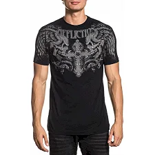 Футболка мужская AFFLICTION Winged Up SS Tee Black