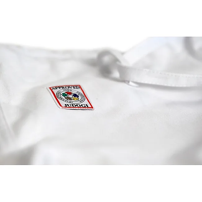 Кимоно для дзюдо Champion II с лицензией IJF Slim Fit (белый/золотые полосы) ADIDAS J-IJF-SMU