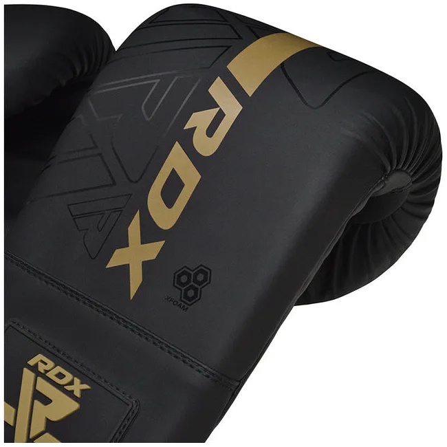 Рукавички снарядні RDX F6 Kara Boxing Black Gold