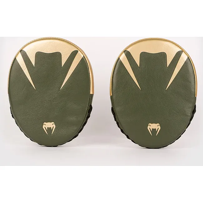Плоские лапы для бокса VENUM Pro Boxing Flat Khaki Gold