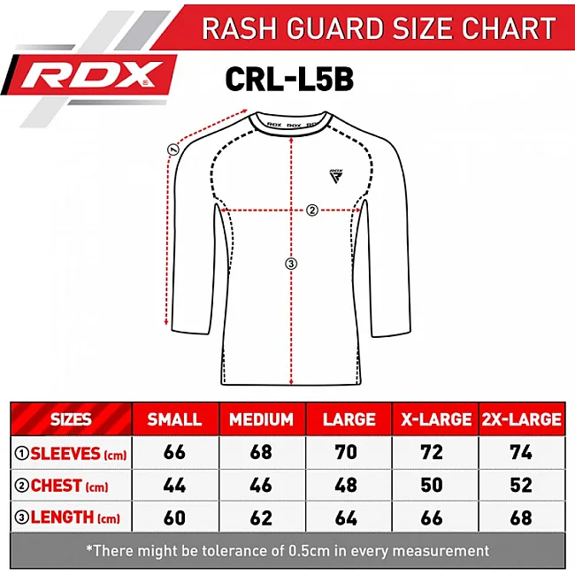 Рашгард з довгим рукавом RDX Lycra Black