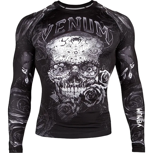 Рашгард VENUM Santa Muerte 3.0 Long Black White