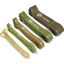 Резиновые петли для тренировок U-POWEX Pull up band set 5шт (3.6-56-7кг) Olive