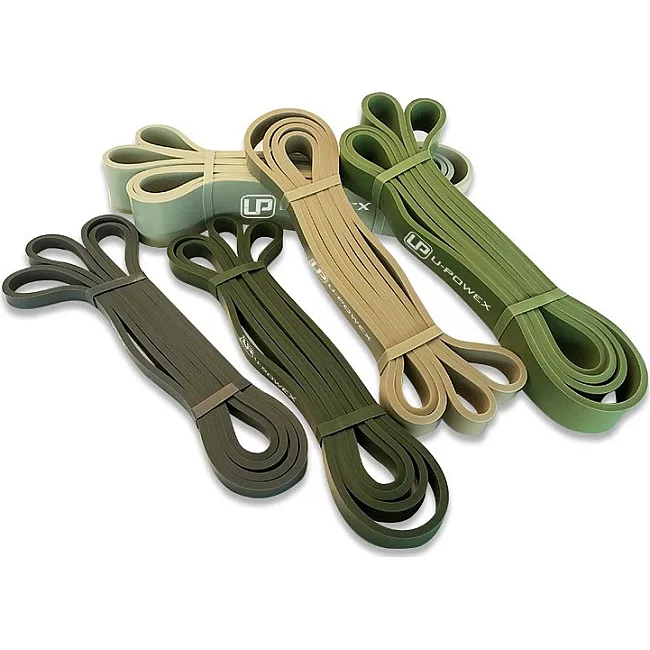 Резиновые петли для тренировок U-POWEX Pull up band set 5шт (3.6-56-7кг) Olive