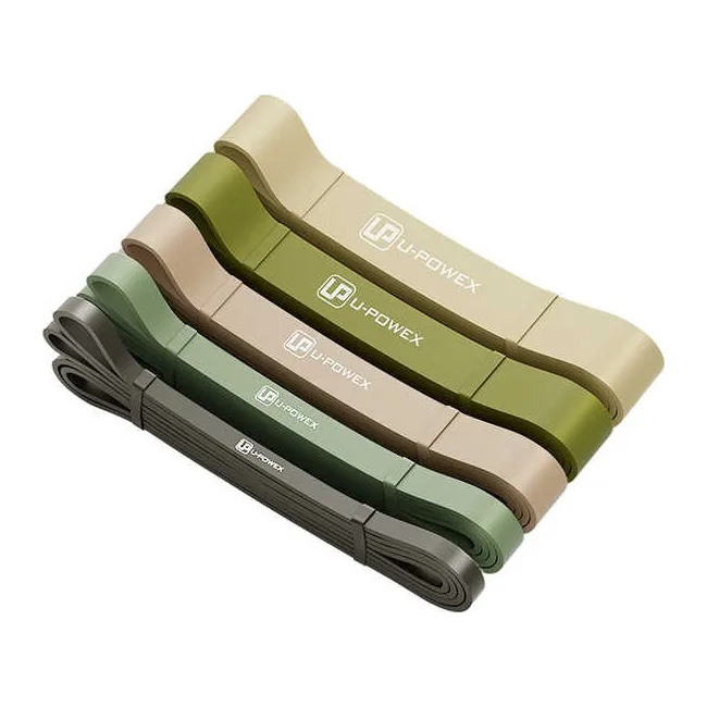 Резиновые петли для тренировок U-POWEX Pull up band set 5шт (3.6-56-7кг) Olive