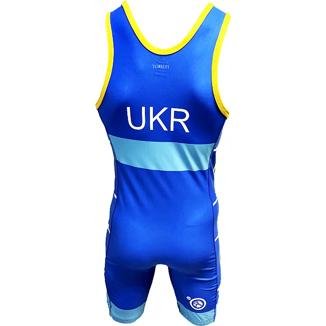 Трико для борьбы Adidas UWW (синий, 1633BLUE V2)
