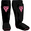 Защитные щитки для ног RDX Hosieri Shin Instep Guard Black Pink Защитные щитки для ног RDX Hosieri Shin Instep Guard Black Pink