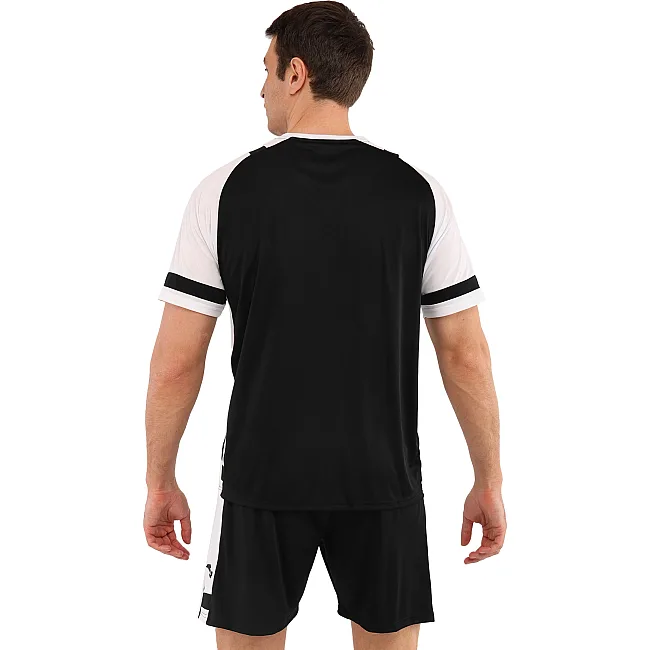 Футбольна форма комплект футболка та шорти JOMA LIDER 104285-102 4 (Чорний-білий)