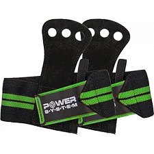 Накладки гимнастические Power System Crossfit Grip PS-3330 Black/Green (Пара)