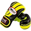 Перчатки для бокса кожа TWINS BO-6676 (Черный-желтый)