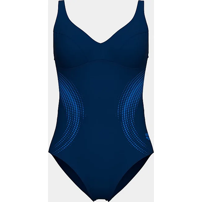 Купальник закрытый для женщин Arena SHIMMERING SWIMSUIT U BACK синий (для женщин)