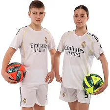 Футбольна форма дитяча із символікою клубу REAL MADRID BELLINGHAM 5 домашня 2026 SP-SPORT CO-7341 (Білий)