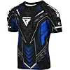 Футболка компресійна RDX COMPRESSION SHIRT HALF SLEEVES IMMAF-1 чорний, синій