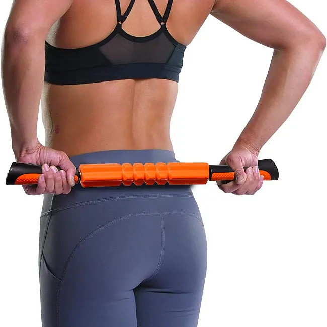 Массажный набор PowerPlay PP_4015 EPP Foam Roller Set 4in1 (2-я роллы + 2-я мячи) Черно-Фиолетовый