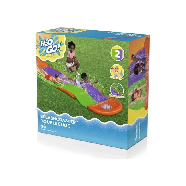 Гірка водна подвійна BESTWAY SplashCoaster, 488 см