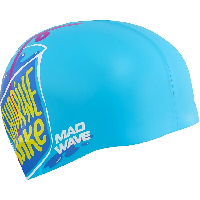 Шапочка для бассейна силиконовая для взрослых MADWAVE Chlorine M055453 (Голубой)