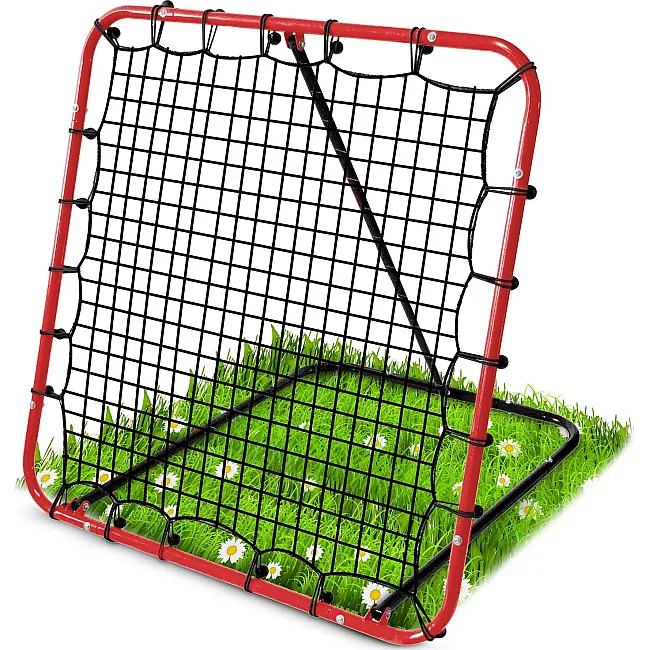 Сітка тренувальна для футболу Neo-Sport NS-491 Rebounder 120 x 120 х 107 см, червона