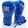 Боксерские перчатки Leone GN111 THE GREATEST Blue (бинты 4 м. в комплекте)