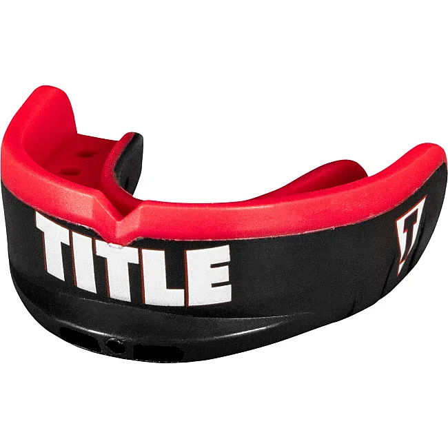Капа для бокса TITLE Boxing Air Force Duo-Defense 2.0 детская (возраст до 10) Black/Red
