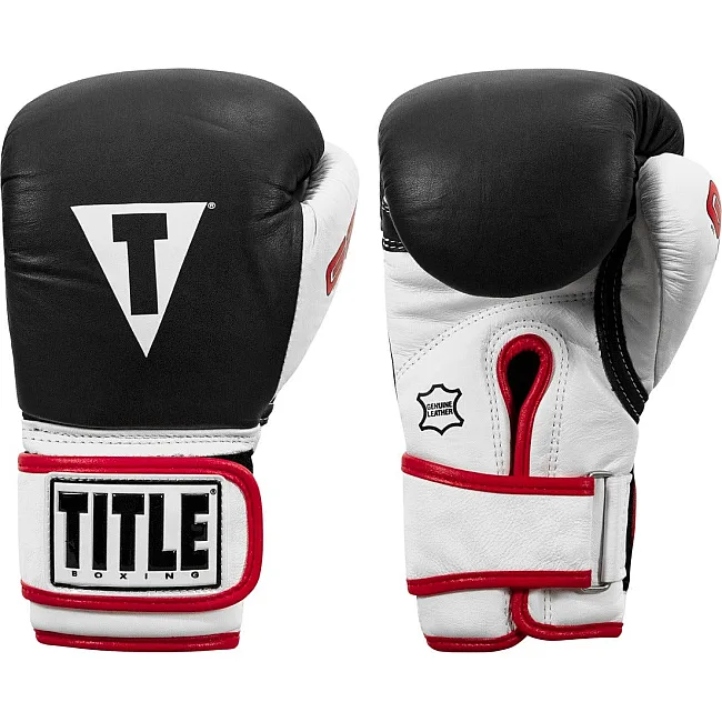 Боксерские перчатки TITLE Boxing Gel World Black (бинты 4м. в комплекте)
