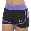 Спортивные шорты
 двойные 2 в 1 женские UNDER ARMOUR
 E307 (Черный-фиолетовый)