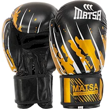 Перчатки для бокса PU MATSA MA-7300 (Черный)