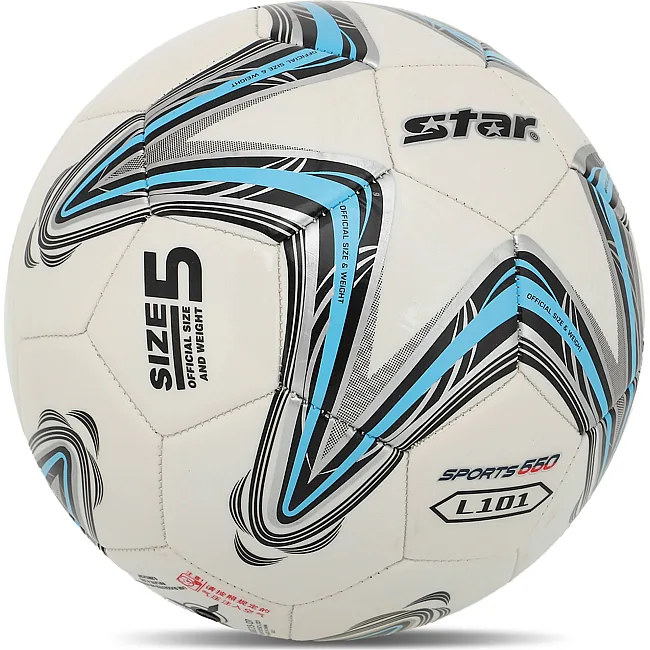 Футбольный мяч SELECT
AR SPORTS 550 L101 SB8235 №5 PU (Белый-голубой)