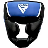 Боксерский шлем RDX AURA PLUS T-17 Blue/Black (капа в комплекте)