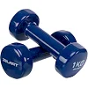 Гантели для фитнеса виниловые ZELART Beauty TA-5225-1 2шт 1кг (Синий)