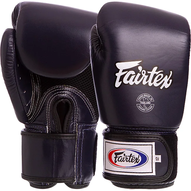 Перчатки для бокса кожаные FAIRTEX BGV1 10-18унций (Темно-синий)