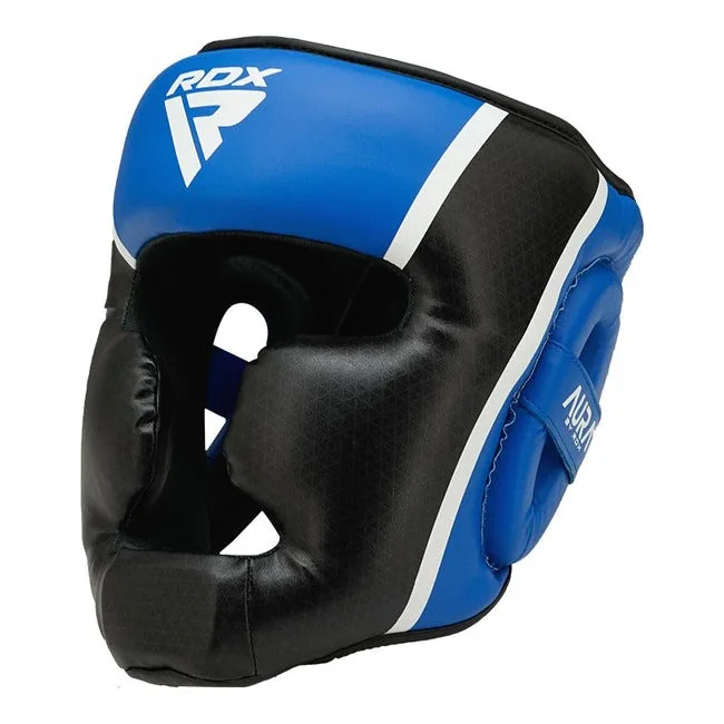 Боксерский шлем RDX AURA PLUS T-17 Blue/Black (капа в комплекте)