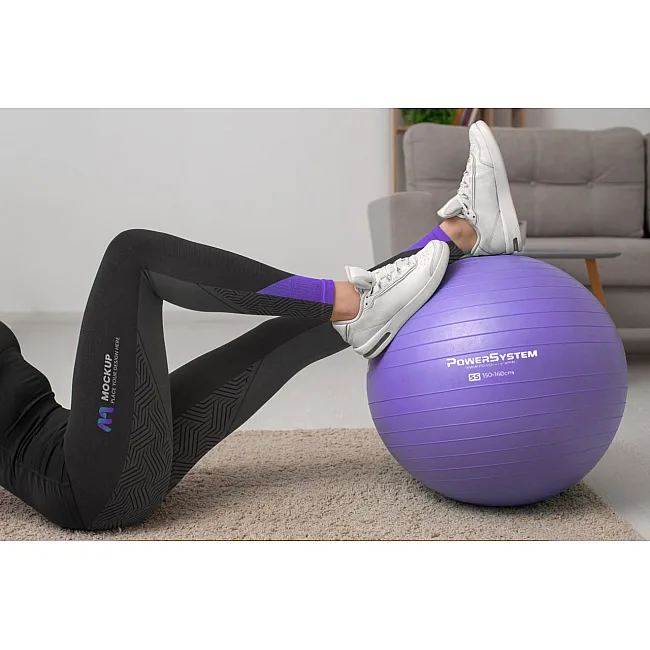 М'яч для фітнесу (фітбол) POWER SYSTEM PS-4012 Ø65 cm PRO Gymball Purple