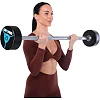 Штанга неразборная с фиксированным весом прямая полиуретановая LiveUp LP8010-25 длина-89,2см 25кг