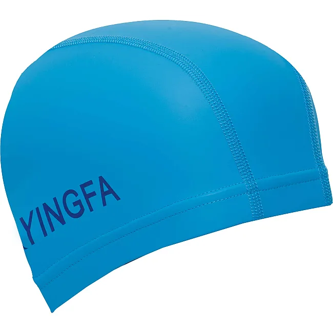 Шапочка для бассейна текстильная с покрытием PU YINGFA C0077 (Голубой)